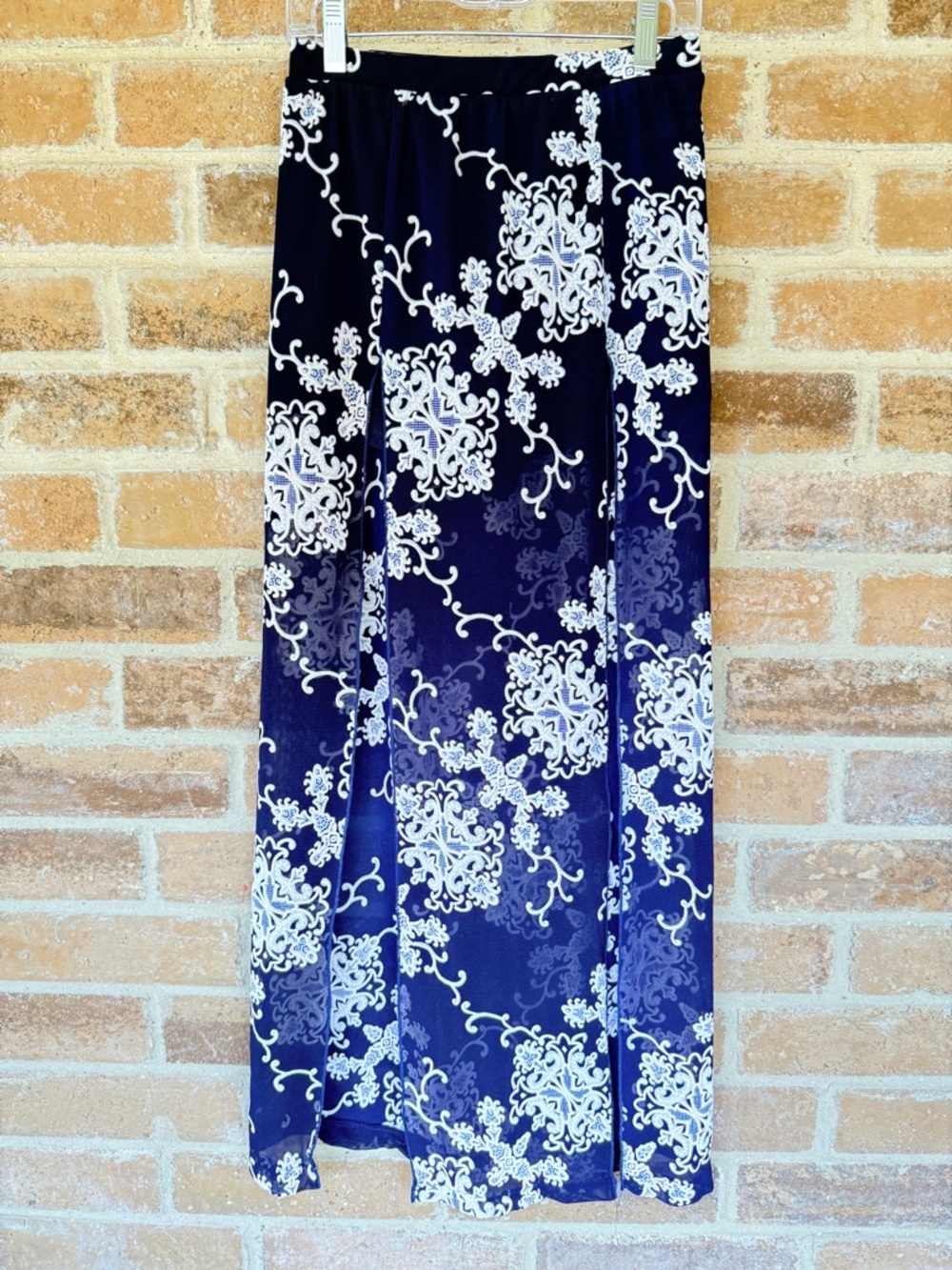 Navy Floral Tile Print Skort